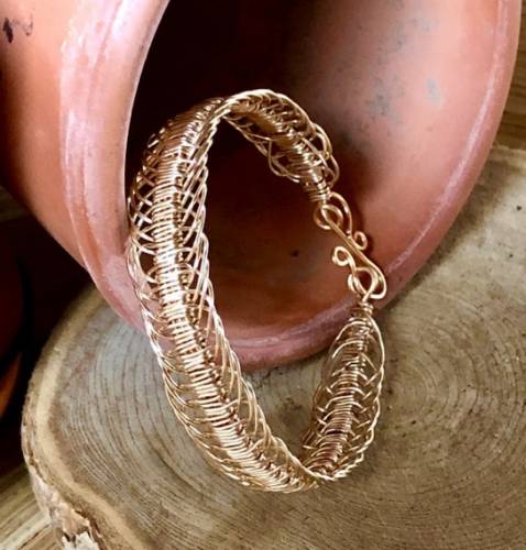 Gold Gilt Coloured Copper Wire Bracelet